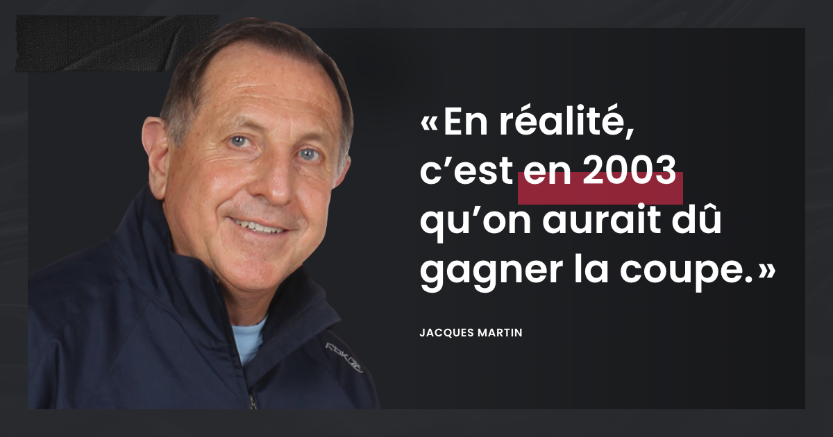 Jacques Martin regrette la défaite en 2003